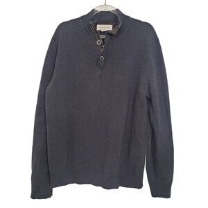 Frederik Anderson Copenhagen Sweater 1/4 Button Zip Pullover Mens Size Large